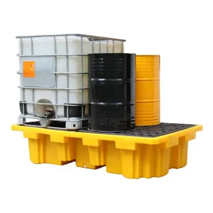 Spill Pallet for 6 x 210L or 2 x 1000L IBC (removable deck) 1140L Sump Capacity 2550mm x 1350mm x 565mm - Image 3