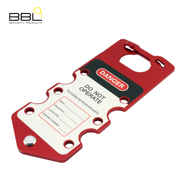 LOCKOUT HASP BBL ALU WITH LABEL RED - Image 2
