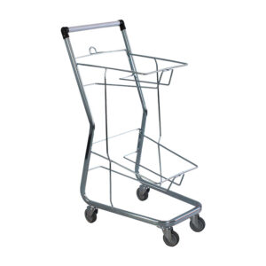 2 Tier Hand Basket Trolley
