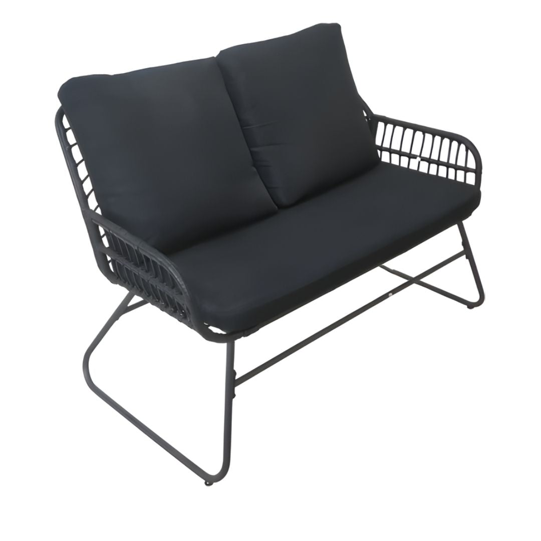 Bifanuo - 4 Piece Rattan Patio Set – Black - Image 5