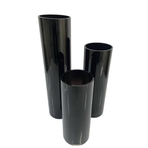 Cylinder Vases - Black Glass - Image 2