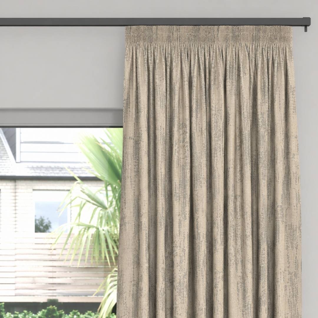 Brush Stroke Lined Taped - Ready Made Curtains - Image 2