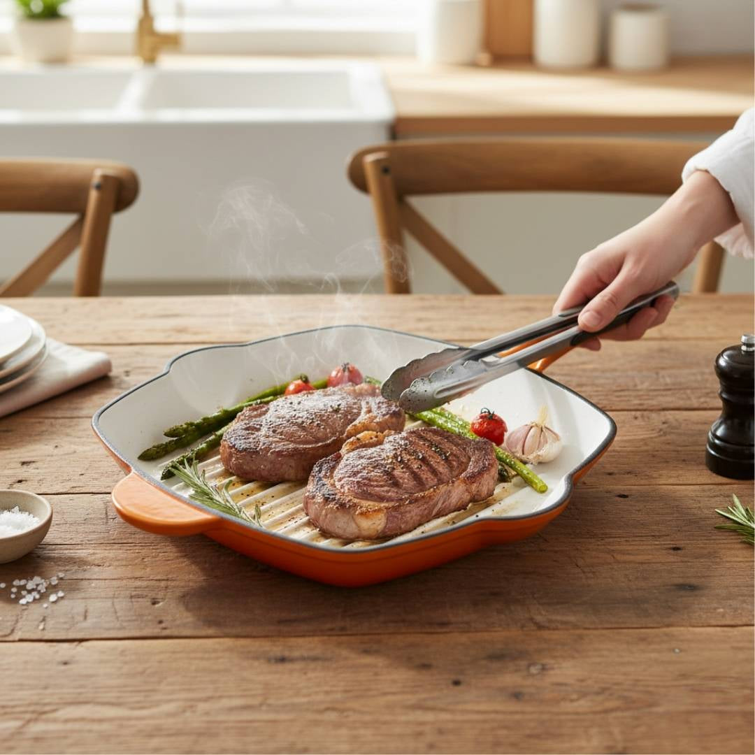 Cast Iron Square Grill Pan – 27cm - Image 4