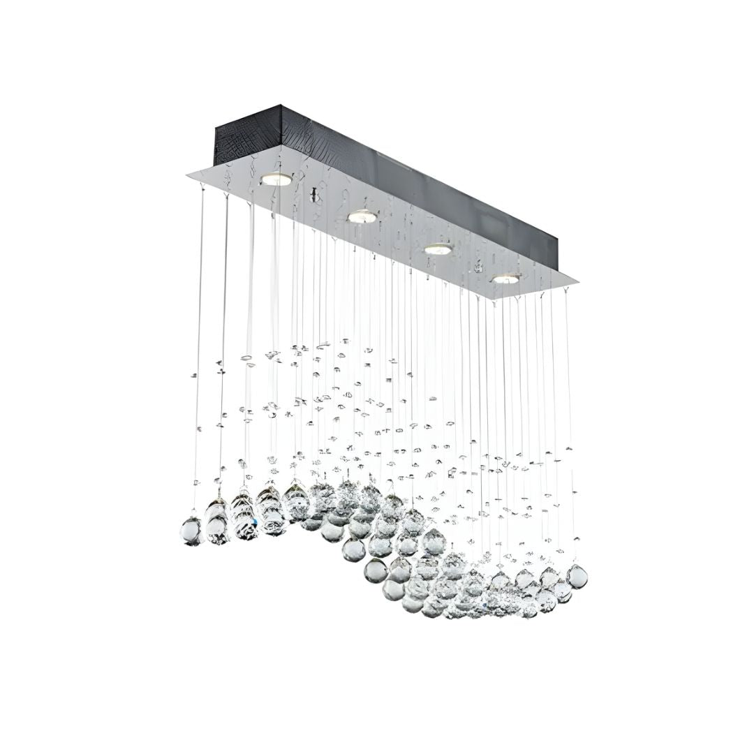 Chandelier Light - Chrome Crystal Wave - Image 2