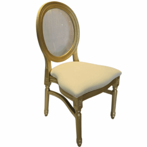 Louis Chair - Plastic Wood Look - Clear Back