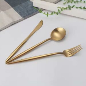 Cutlery Sets - Modern 3pc Plain Gold