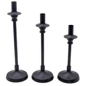 Candle Stands - Pillar black candle holder