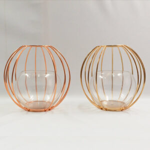 Centre Piece - Wire Vase round