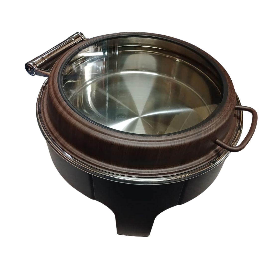 Chafing Dish - Flat Top Wood Look Brown - Image 9