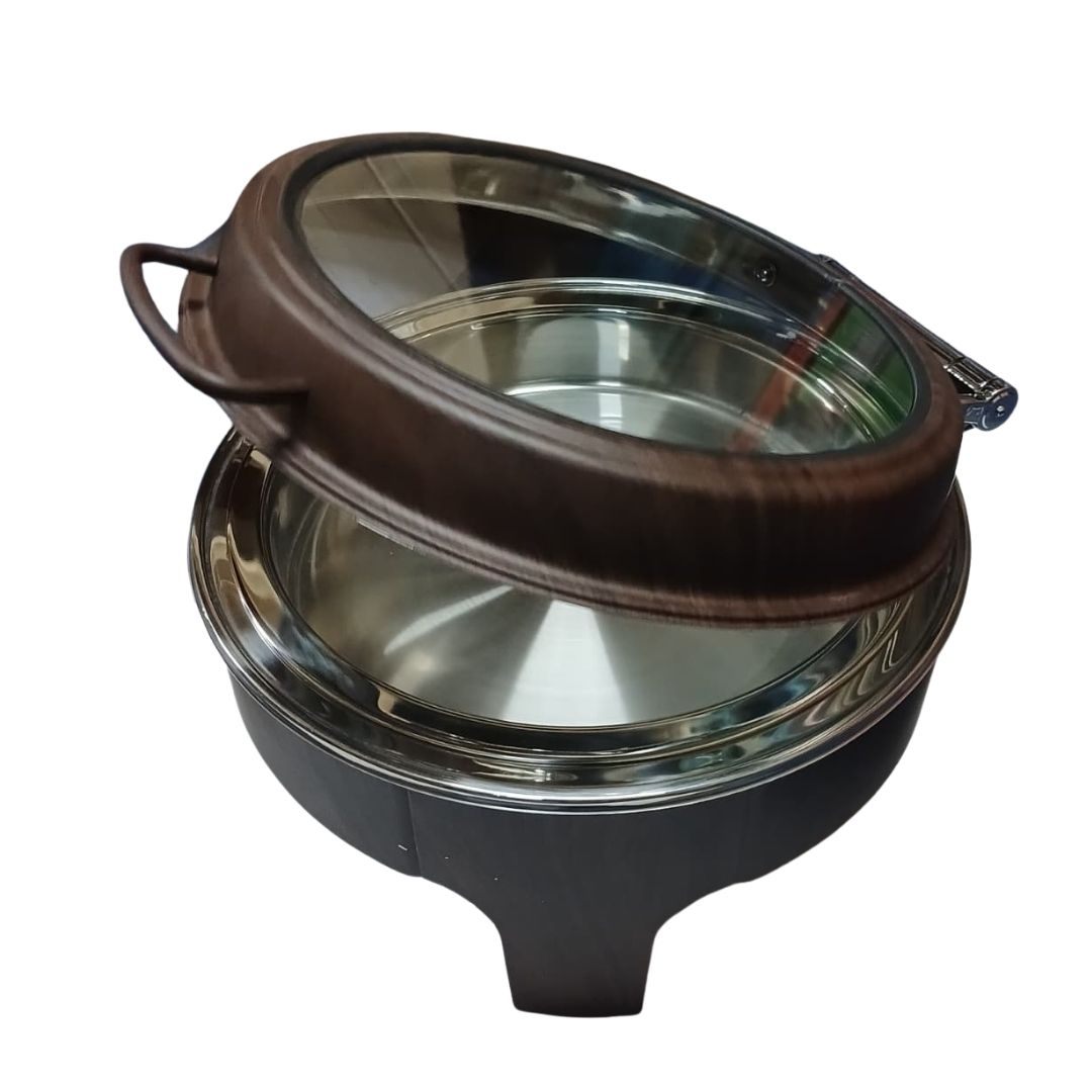 Chafing Dish - Flat Top Wood Look Brown - Image 8