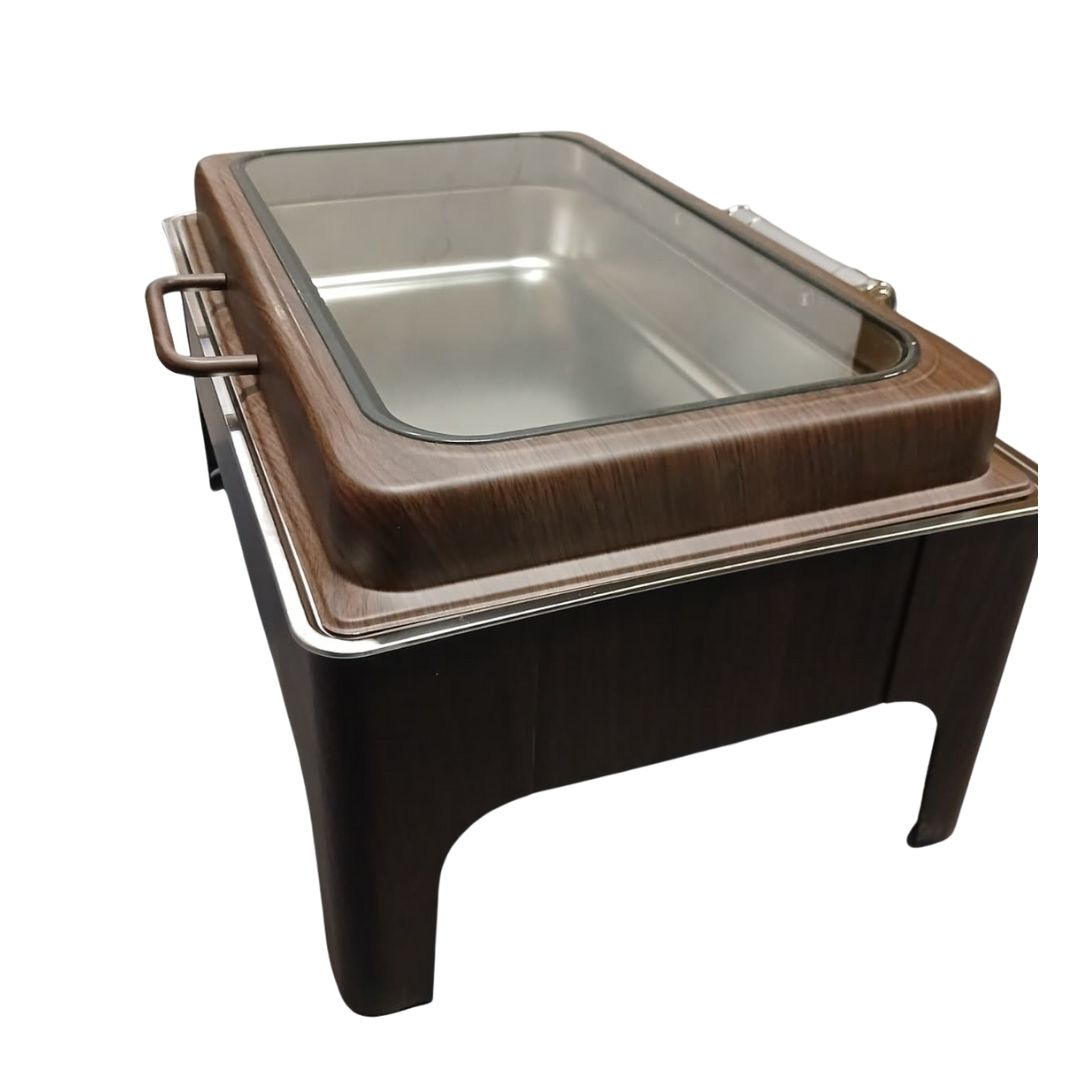 Chafing Dish - Flat Top Wood Look Brown - Image 4