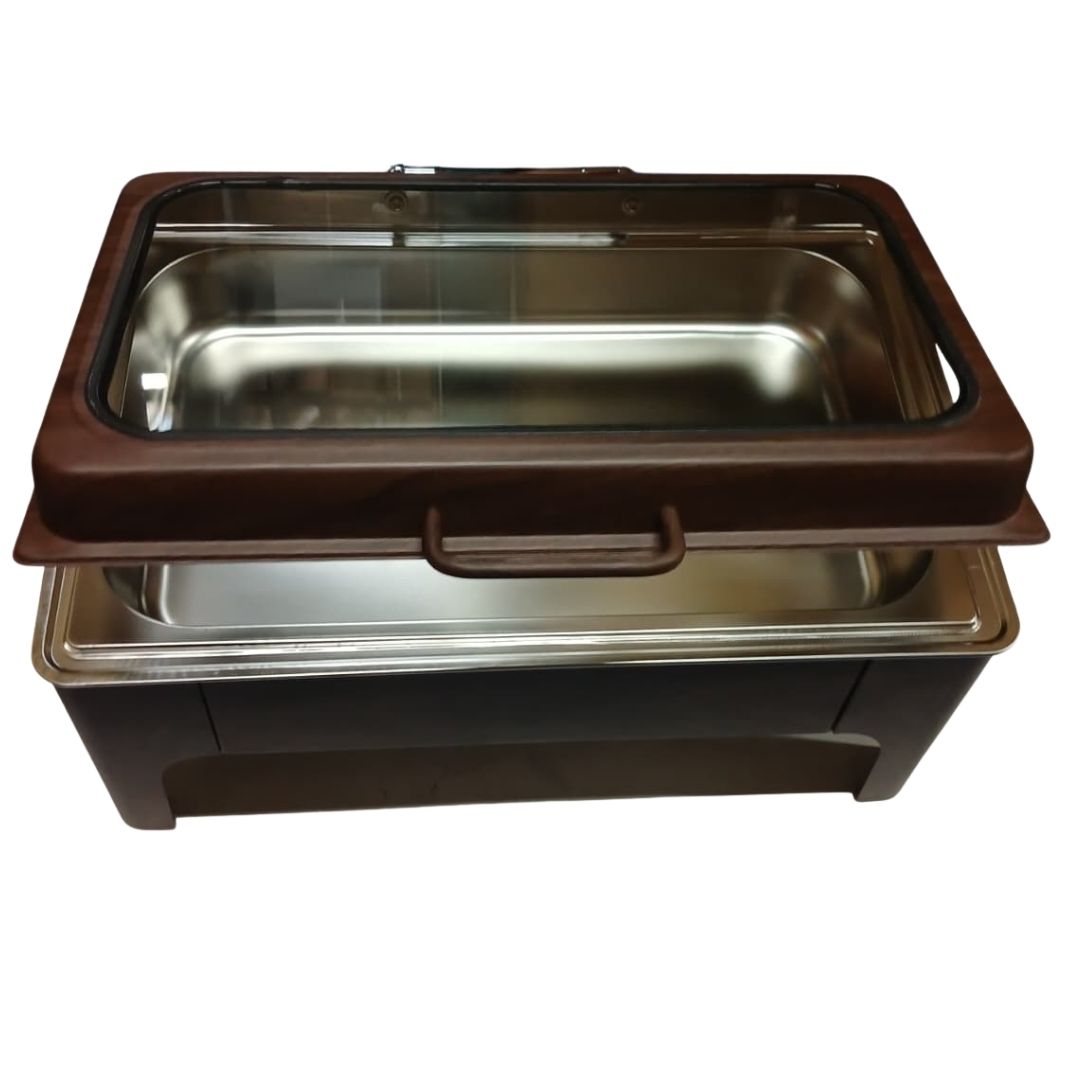 Chafing Dish - Flat Top Wood Look Brown - Image 3