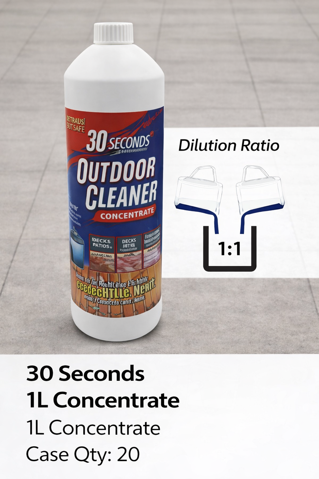 30 Seconds Outdoor Cleaner – 1L Concentrate