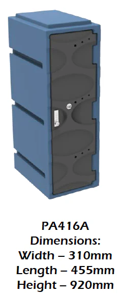 Plastic Clothing Locker 2.0 – 310mm(W) x 455mm(L) x 920mm(H) - Image 2