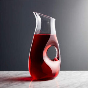 Glass Jug 1 Litre - 29cm with Hole - Clear