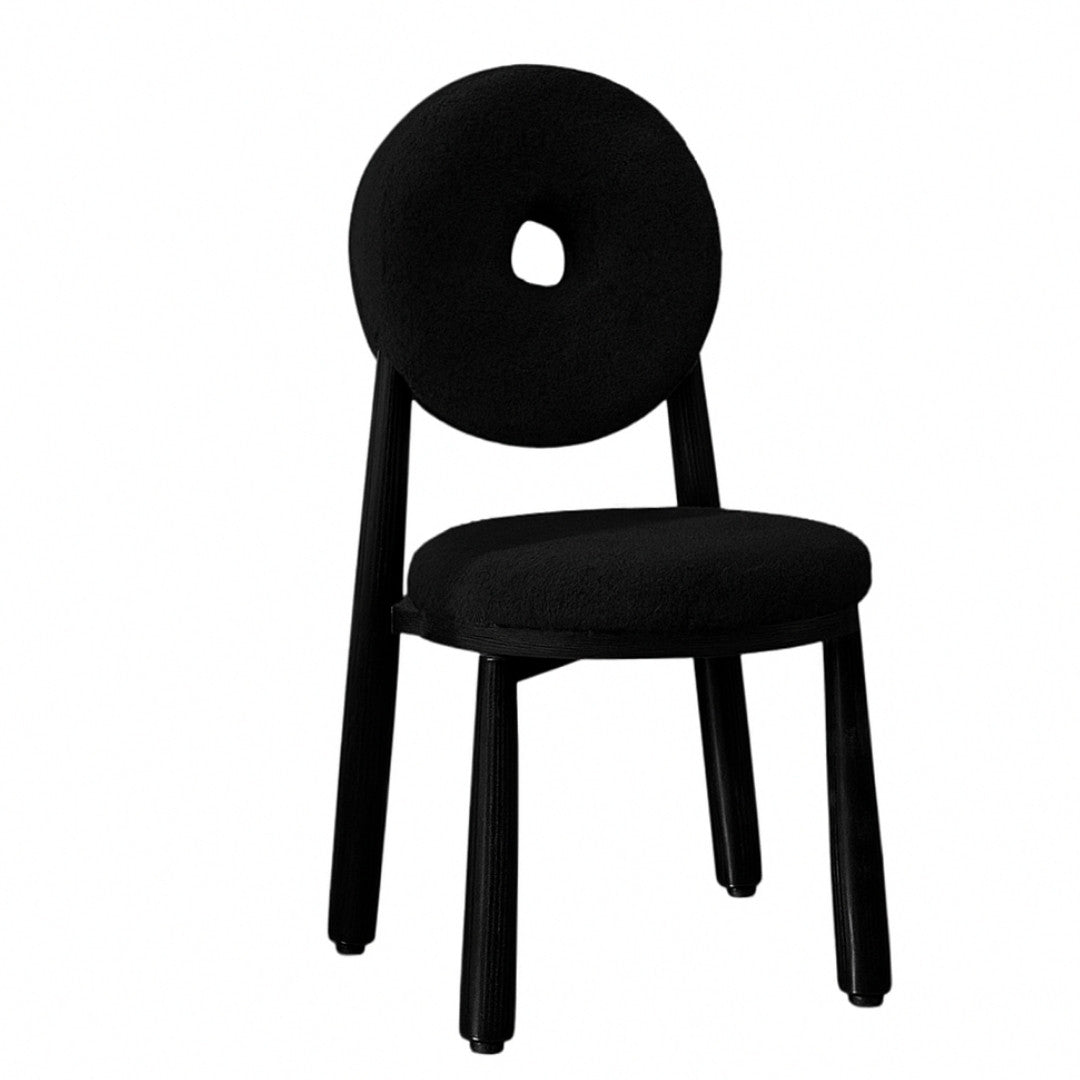 Donut Chair – Bouclé with Wood Legs - Image 2