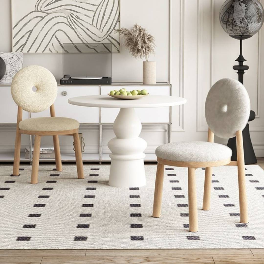Donut Chair – Bouclé with Wood Legs - Image 5