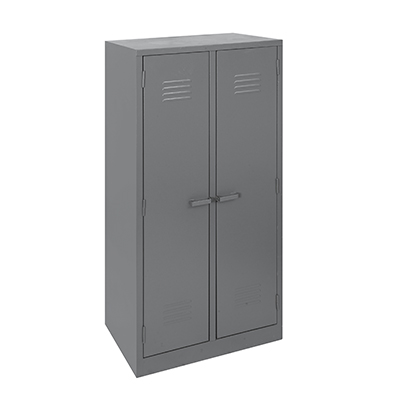 Double hostel locker with top shelf and hang rail DHL04 – 1800h x 790w x 520d – Hammerton Grey/Ivory Karoo - Image 2