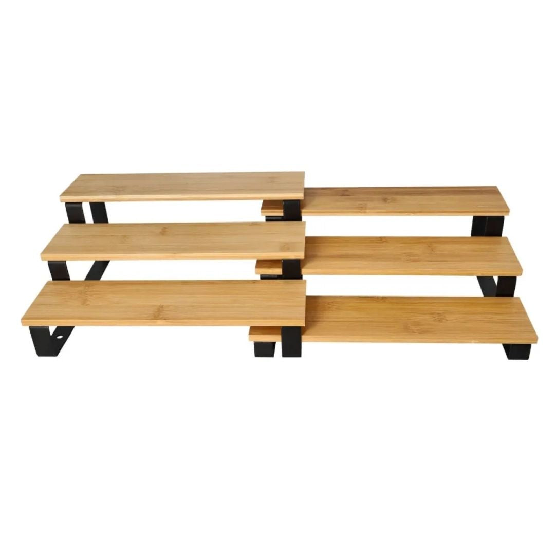 3 Tier Expandable Bamboo Organiser - 32 cm - Image 2