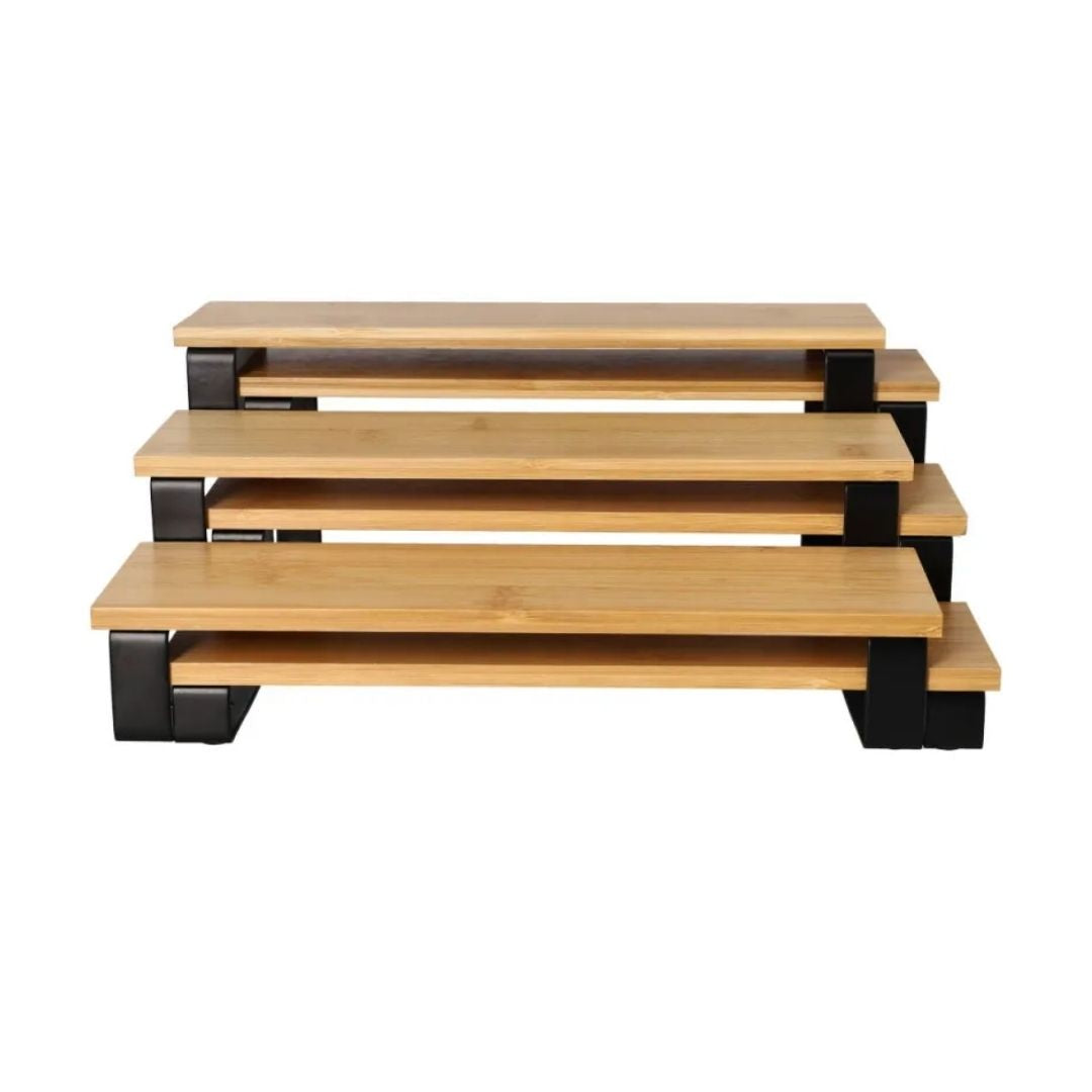 3 Tier Expandable Bamboo Organiser - 32 cm - Image 3