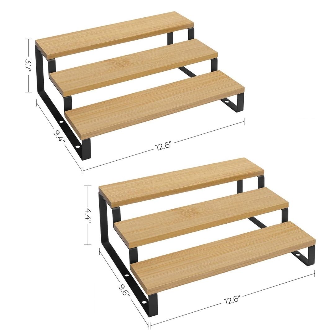 3 Tier Expandable Bamboo Organiser - 32 cm - Image 7