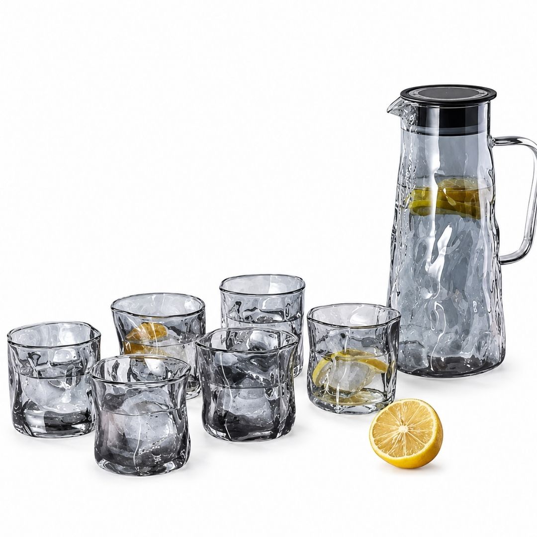 Drinking Glass & Jug Set - 7Pc - Image 3