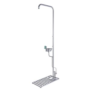 EMERGENCY SHOWER & EYEWASH – SINGLE COLUMN FOOT OPERATED