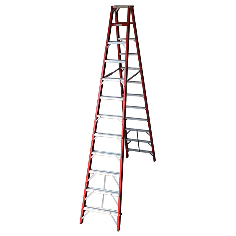 Industrial Duty A-Frame Double Sided Fibreglass Stepladder – from 1.2m to 3.6m