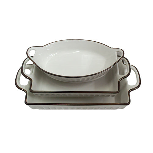 Bakeware - 3 Piece Fluted Bakeware Set