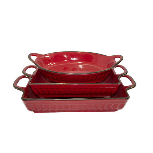 Bakeware - 3 Piece Fluted Bakeware Set - Image 3