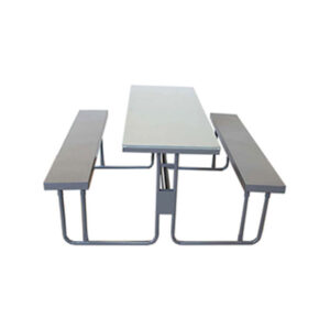 1800(table 570w, benches 280w) Canteen unit – Painted top / Galvanized top – CU002-Grey