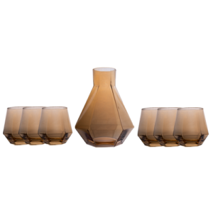 Glass Jug Set -  7pc Dixon - Gold 613-17