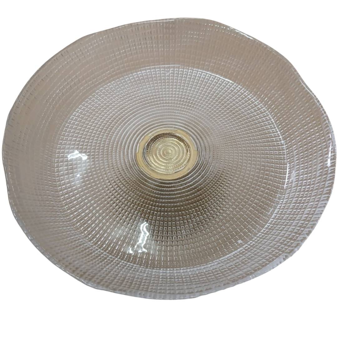 Textured Glass Bowl - Gold Footed - Image 2