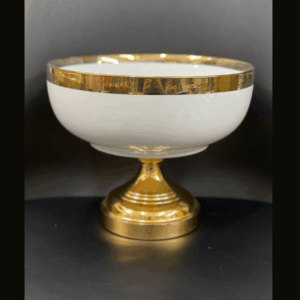 Serving Bowl - Gold Rim Footed