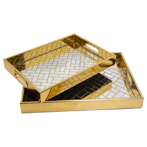 Serving Tray - Herringbone 2pc Set