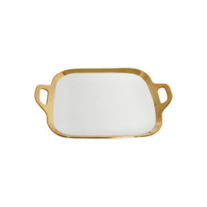 Platter - Gold Rim Square 29cm