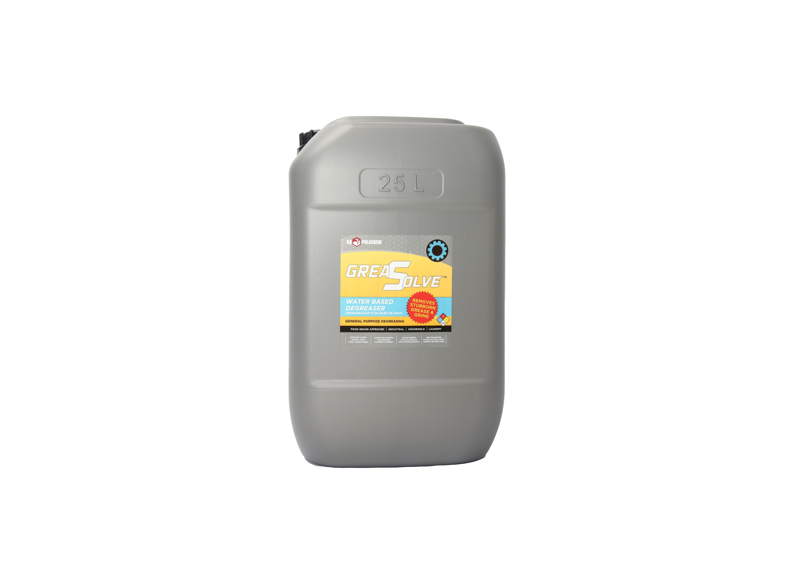 Industrial Greasolve – 1LT, 1LT x 4, 1LT x 12, 1LT x 4 x 4, 5LT, 5LT x 4, 25LT, 200LT and 1000LT