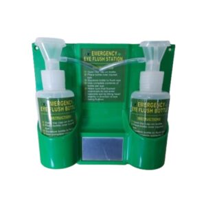 EYEWASH STATION – GREEN DOUBLE BOTTLE (500ML BOTTLES)