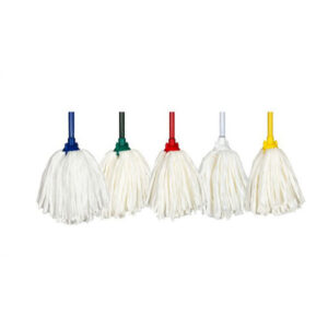 PROMOP HYGIENE (SPUNLACE) ROUND MOP HEAD THREAD – BLUE, GREEN, RED, WHITE AND YELLOW