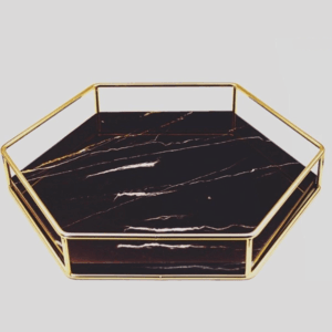 Serving Tray - Hexagon Marble Look 20cm