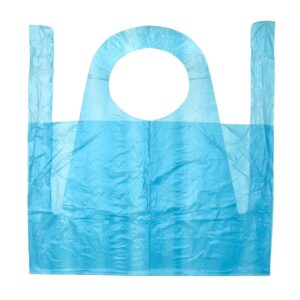 APRON – DISPOSABLE – PLASTIC BLUE, GREEN, RED, WHITE AND YELLOW pack of 100