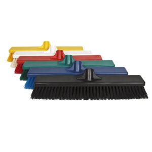 ARROW 450MM HYGIENE BROOM HEAD – SOFT BLACK, BLUE, GREEN, RED, WHITE, YELLOW AND ORANGE