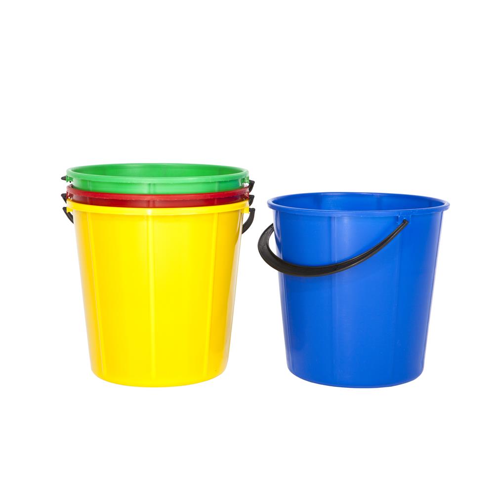 PLASTIC BUCKET 8LT Blue, Green, Red and Yellow