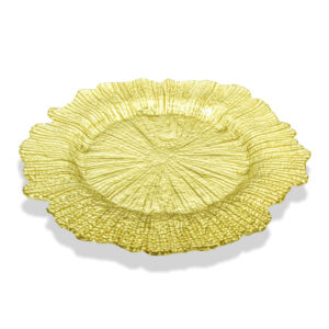 Underplates - Glass - Flower Leaf Pattern