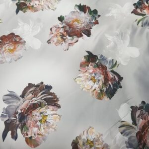Printed Duchess Satin - Light Grey