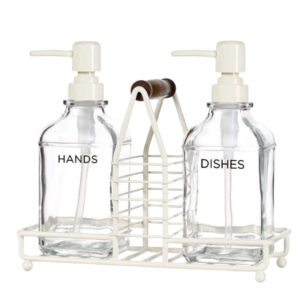 Liquid Dispenser Set With Caddy - 3Pcs