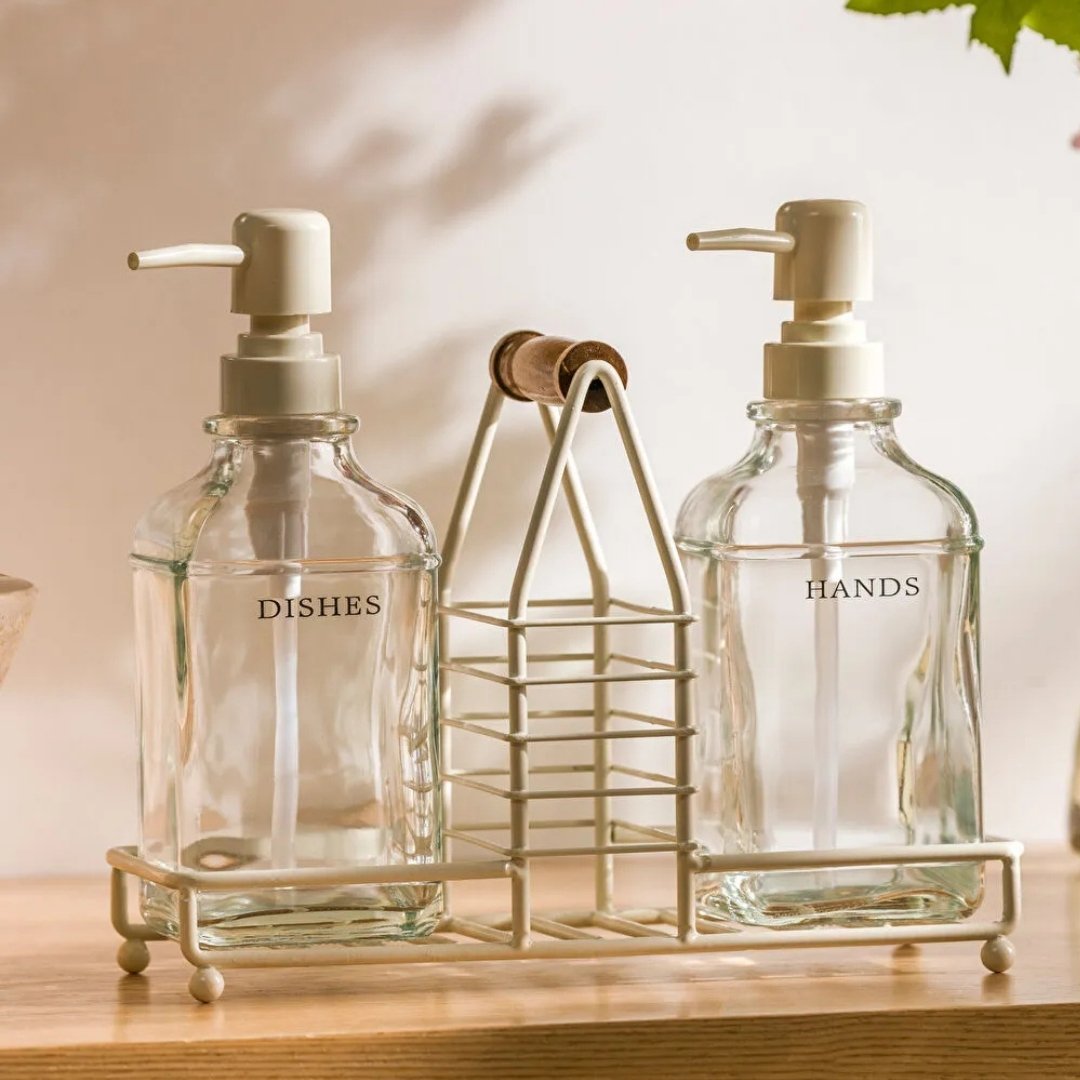 Liquid Dispenser Set With Caddy - 3Pcs - Image 2