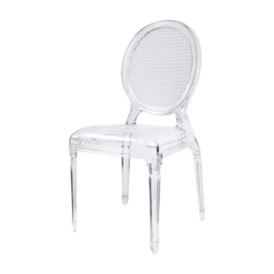 Louis Chair - Plastic - Mesh Back Clear