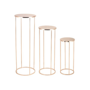 3pc Metal Plinth Set - Milan