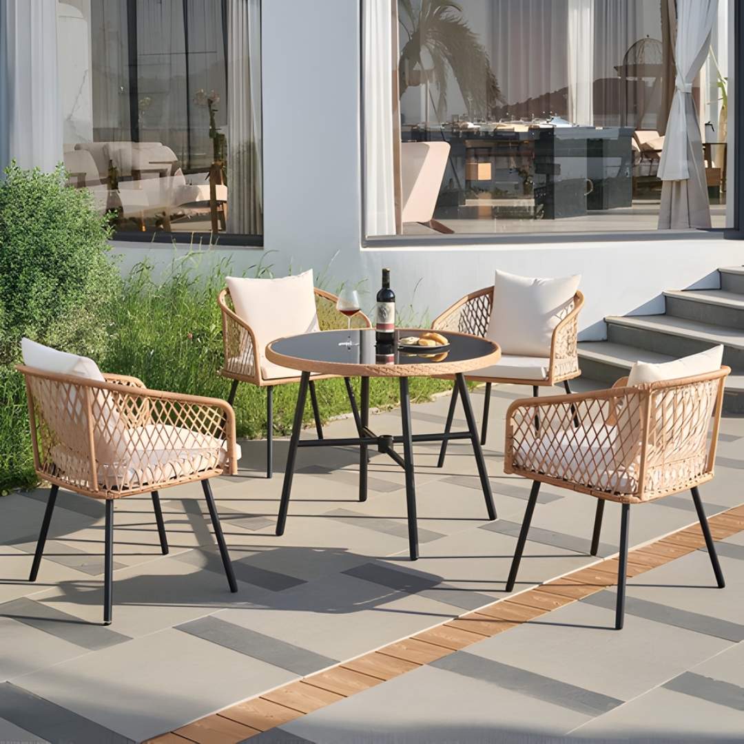 Romeo - 5 Piece Outdoor Rattan Dining Set - Image 2